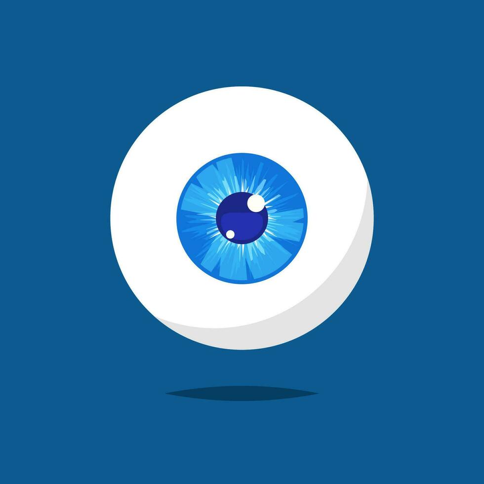 Human eyeball vector isolated on white background