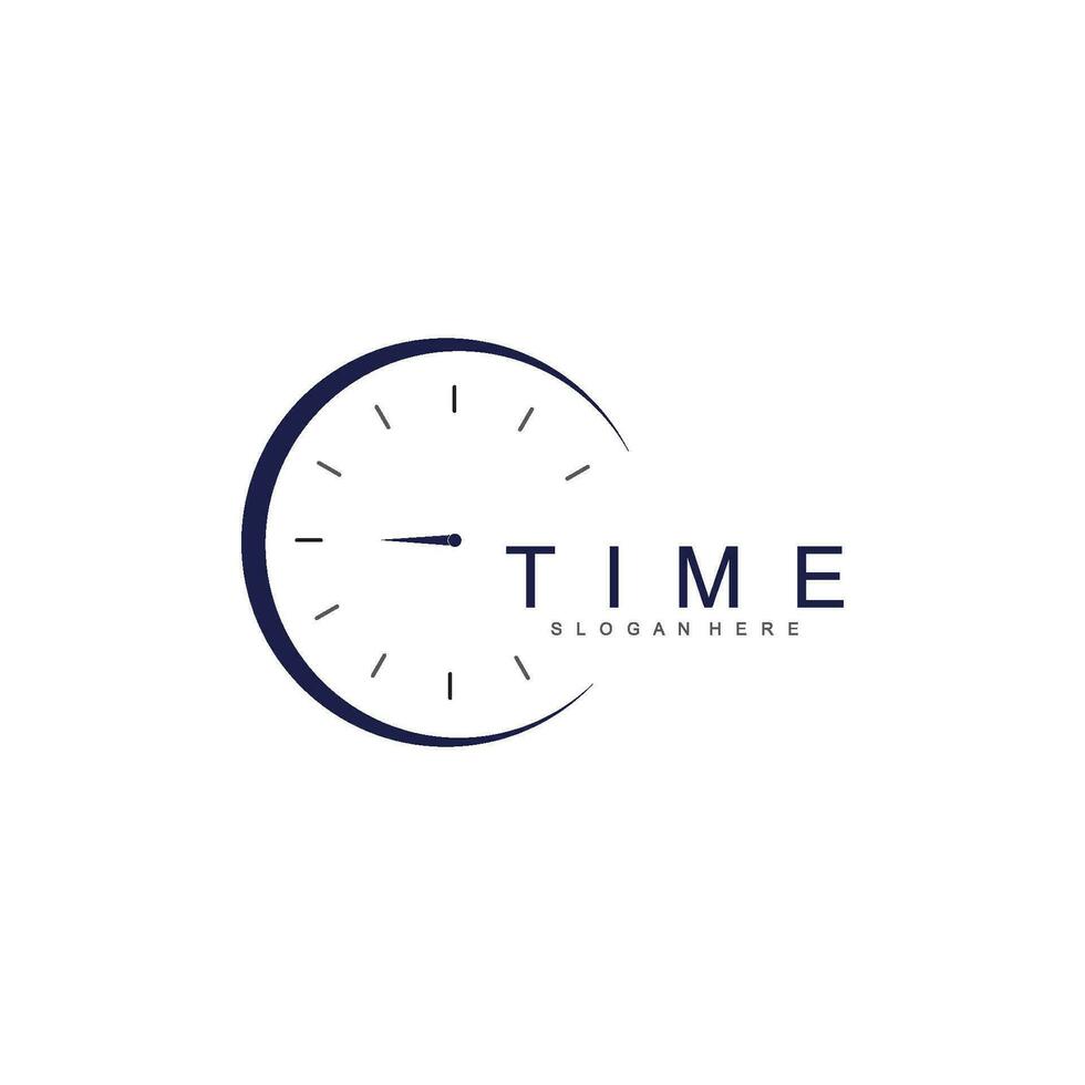 clock logo template vector