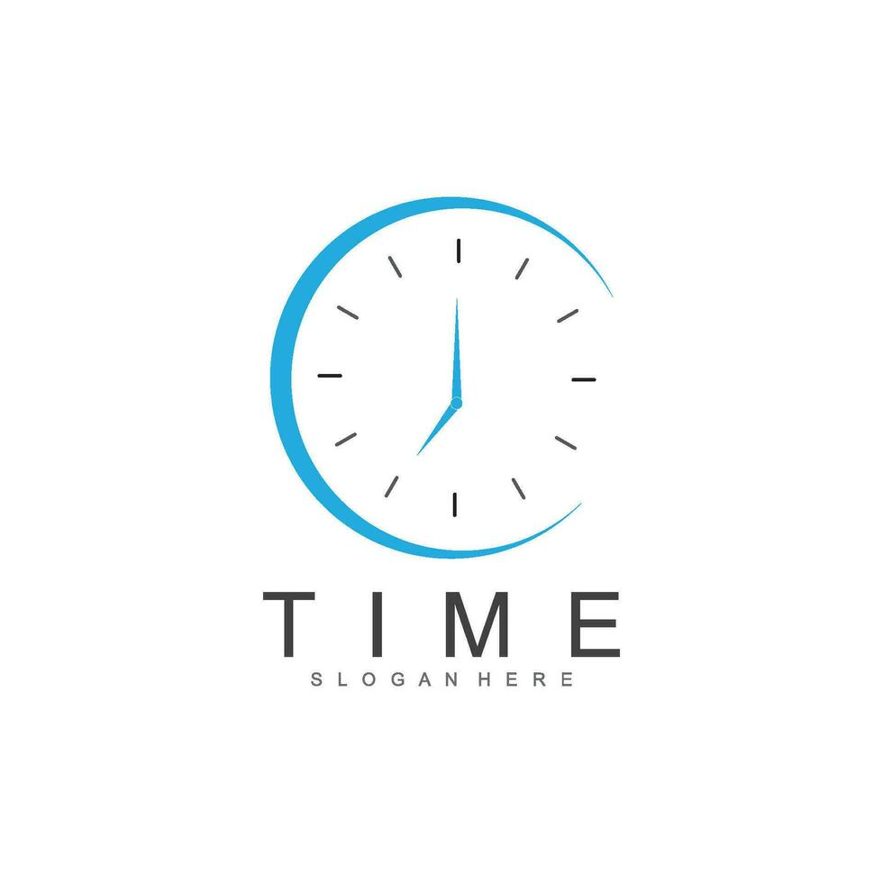 clock logo template vector