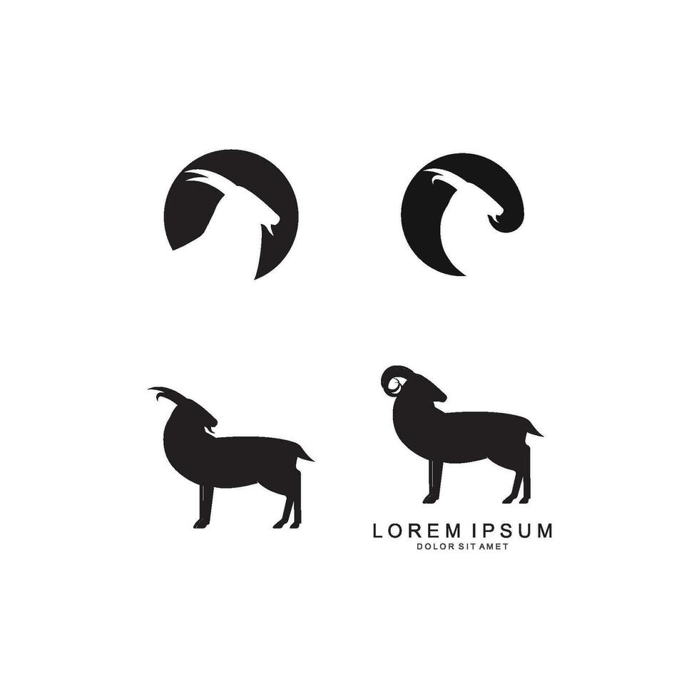Goat Logo Template vector