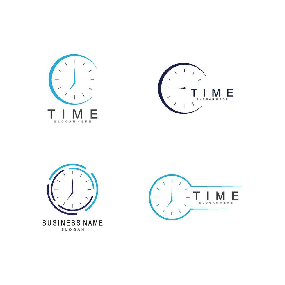 clock logo template vector