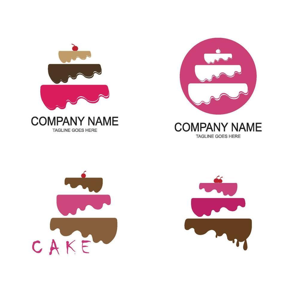 cake bakery logo vector