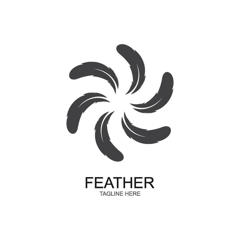 feather logo vector
