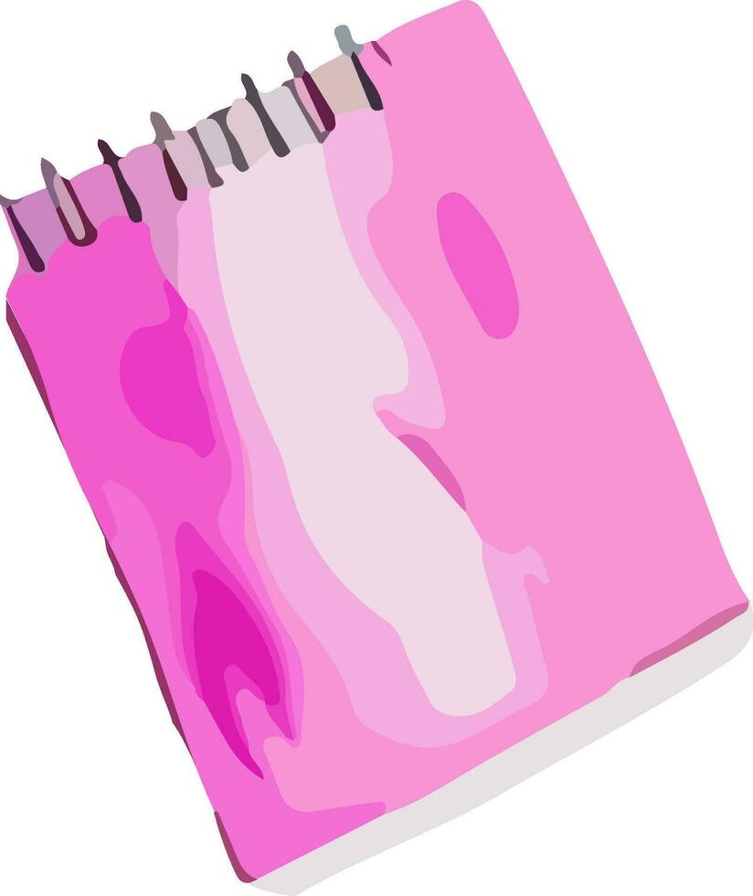 Notebook, book, folder painted in watercolor. Vector illustration for study. Back to school, supplies for classes.