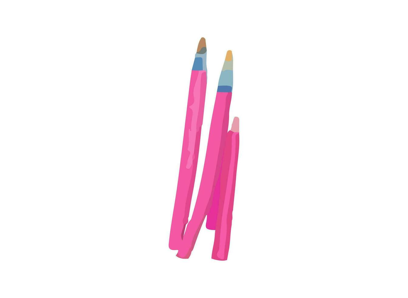 A set of markers, pencils and pens painted in watercolor. Vector  illustration for study. Back to school, supplies for classes. 25561225  Vector Art at Vecteezy