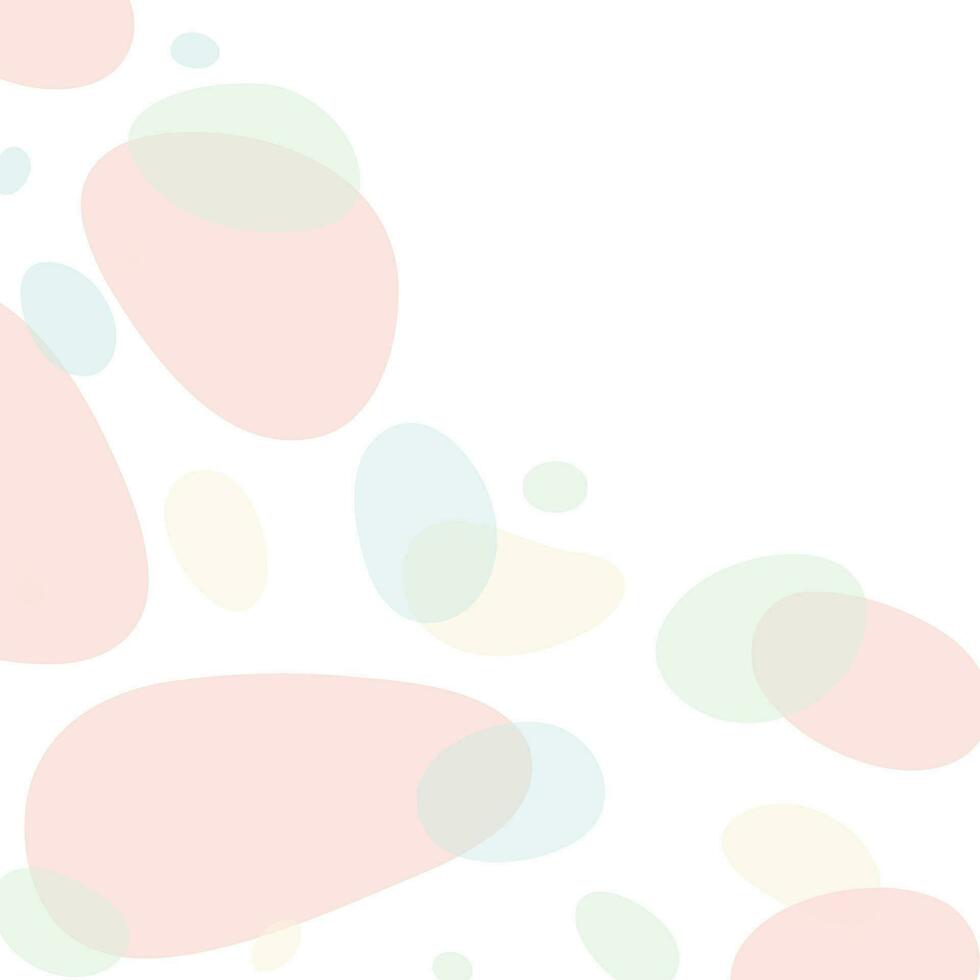 Background texture from abstract colored spots in trendy soft hues of various shapes with copy space vector