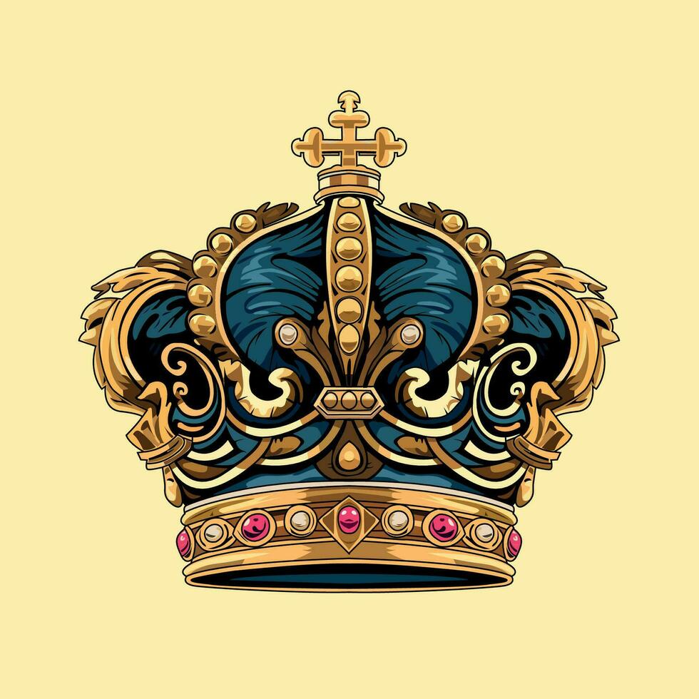 Golden Royal Crown Vector Illustration