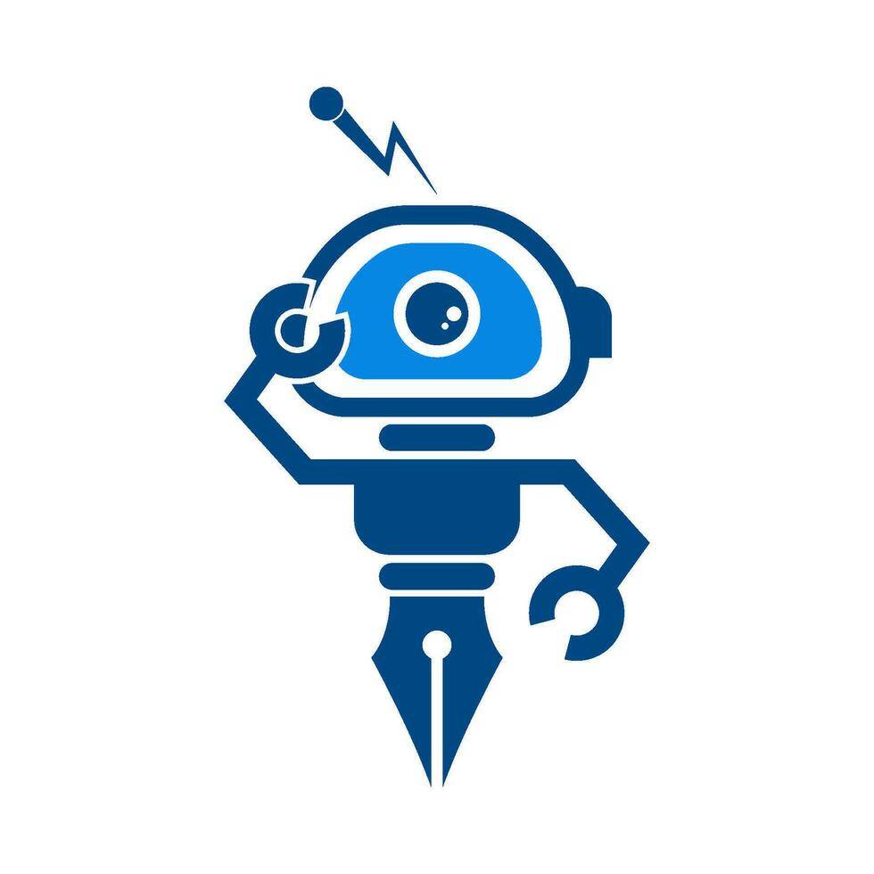 Robot logo icon design vector