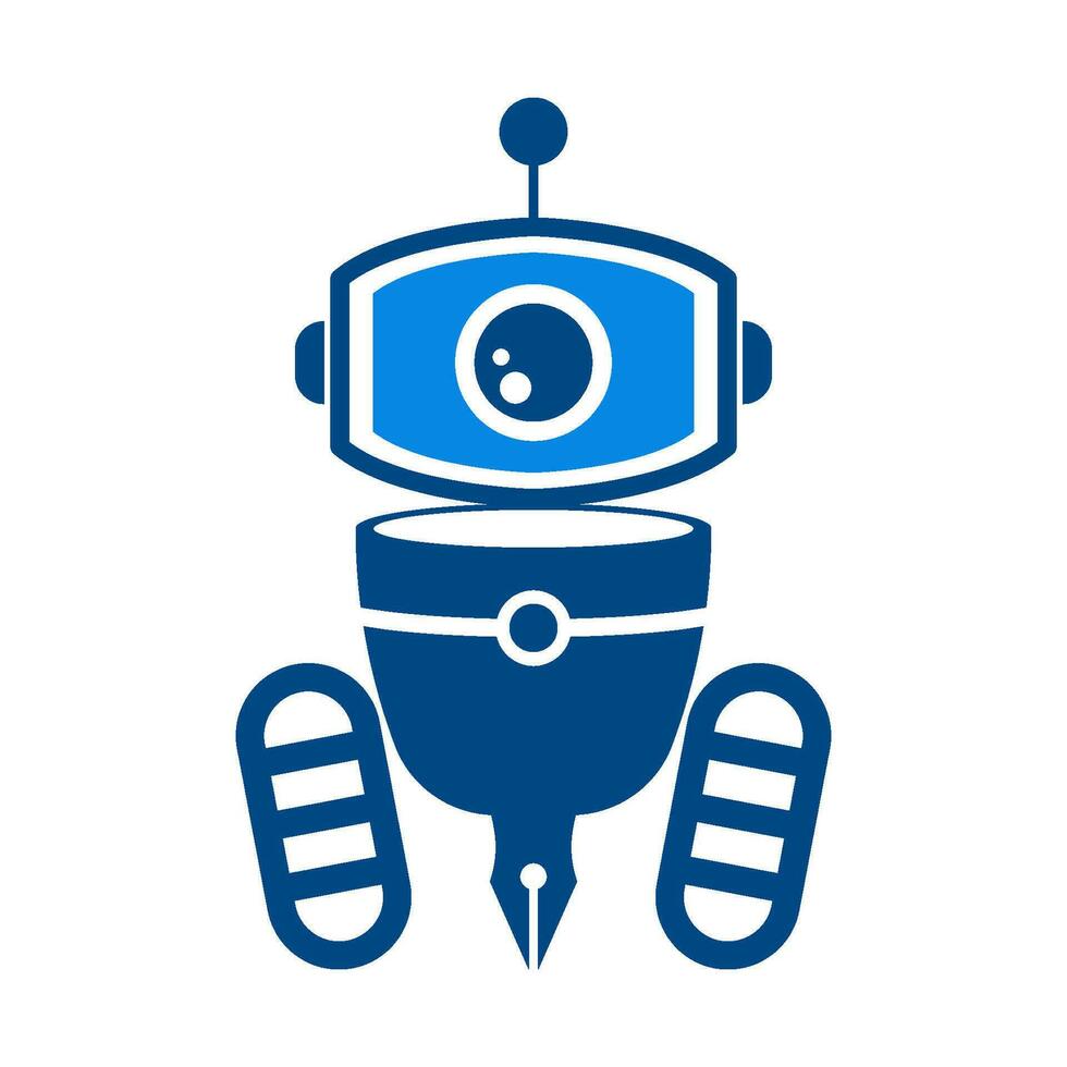 Robot logo icon design vector