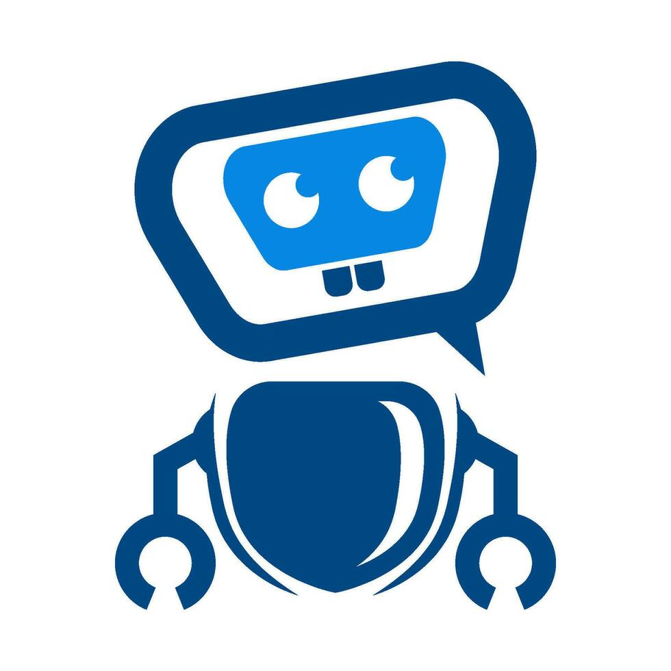 Robot logo icon design vector