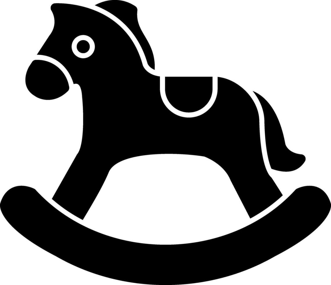 Rocking horse Vector Icon Design