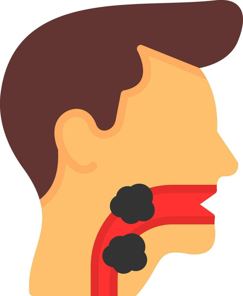 Throat cancer Vector Icon Design