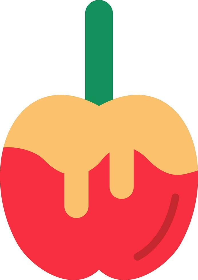 Caramel apple Vector Icon Design