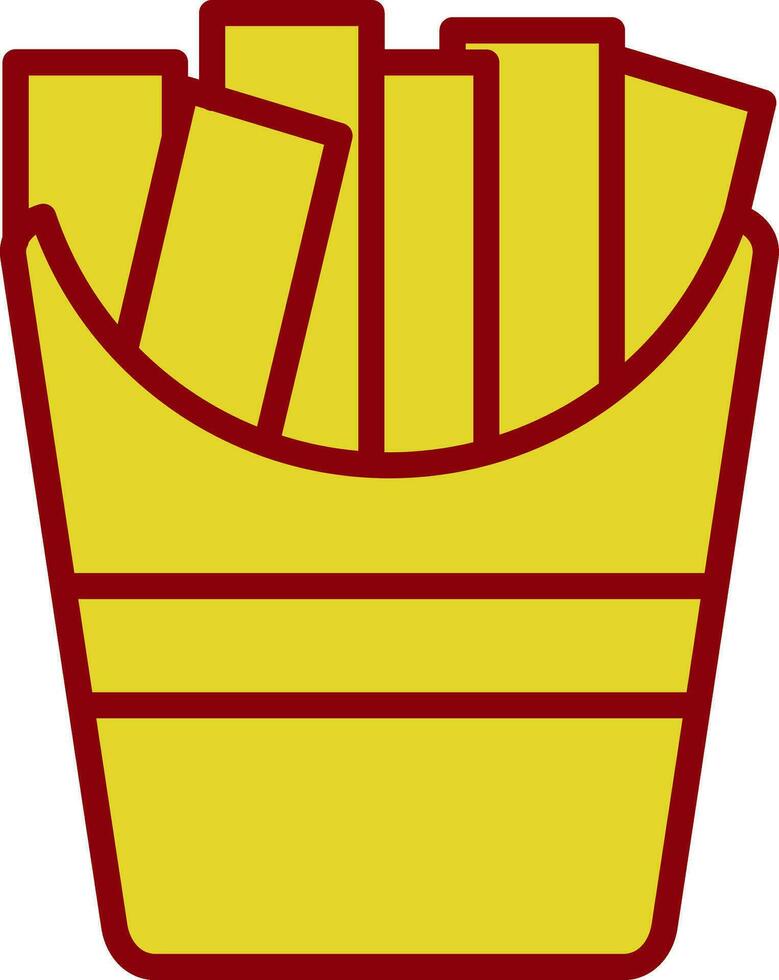 diseño de icono de vector de papas fritas