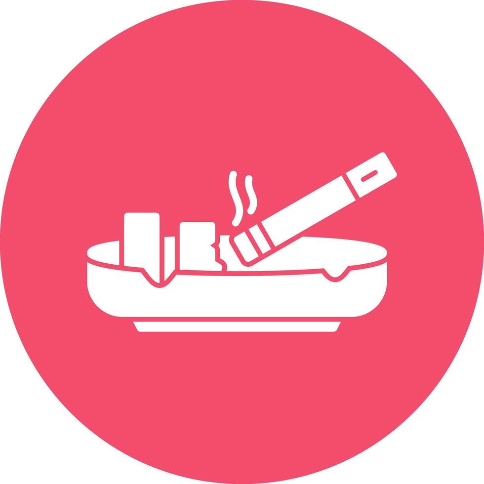 Ashtray Vector Icon Design