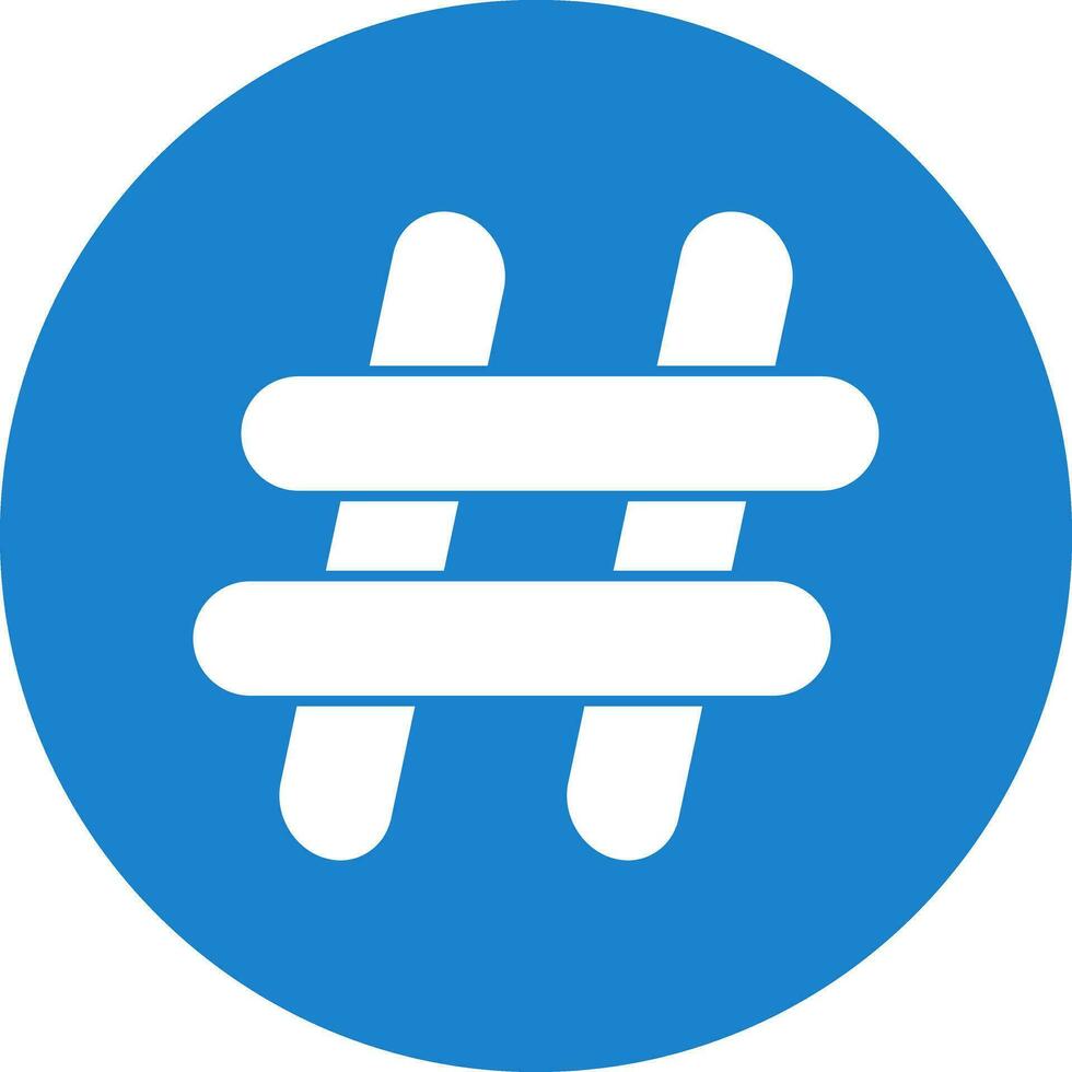 Hash tag Vector Icon Design