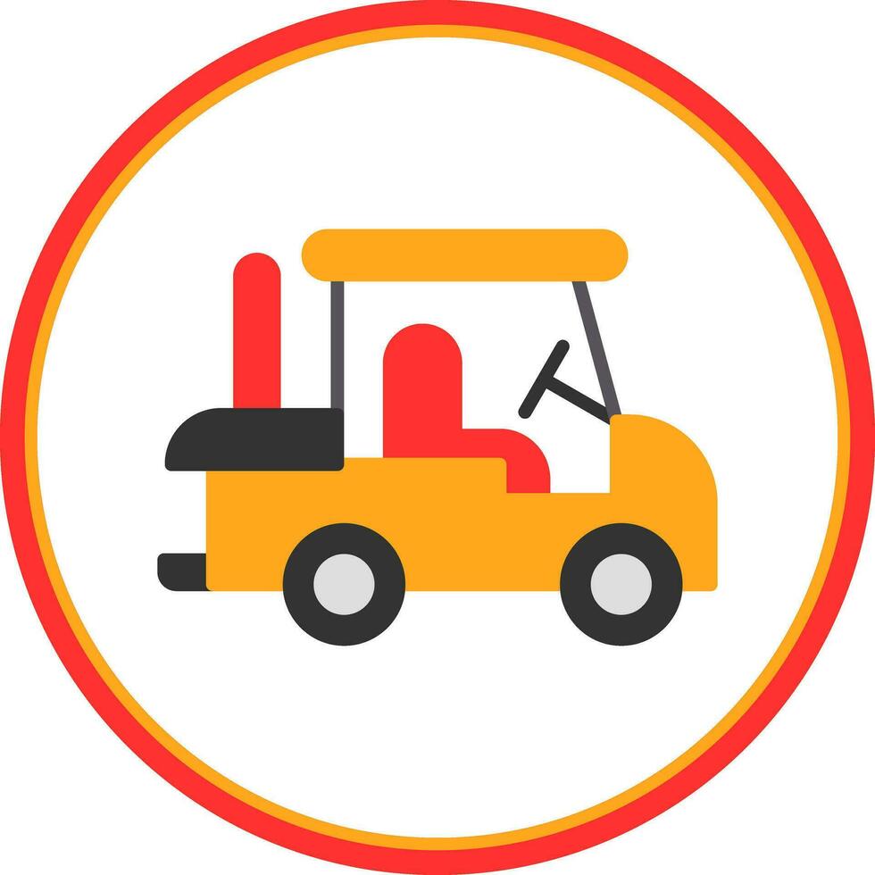 Golf cart Vector Icon Design