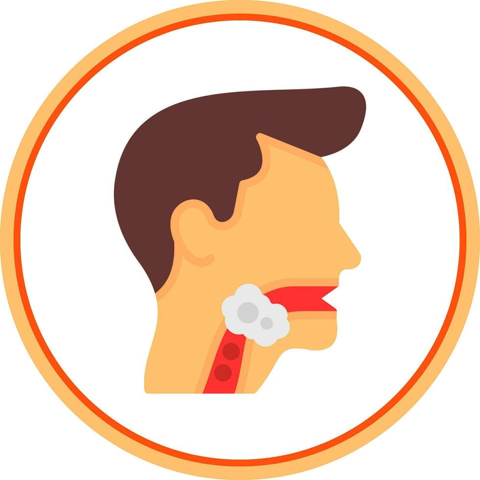 Throat cancer Vector Icon Design