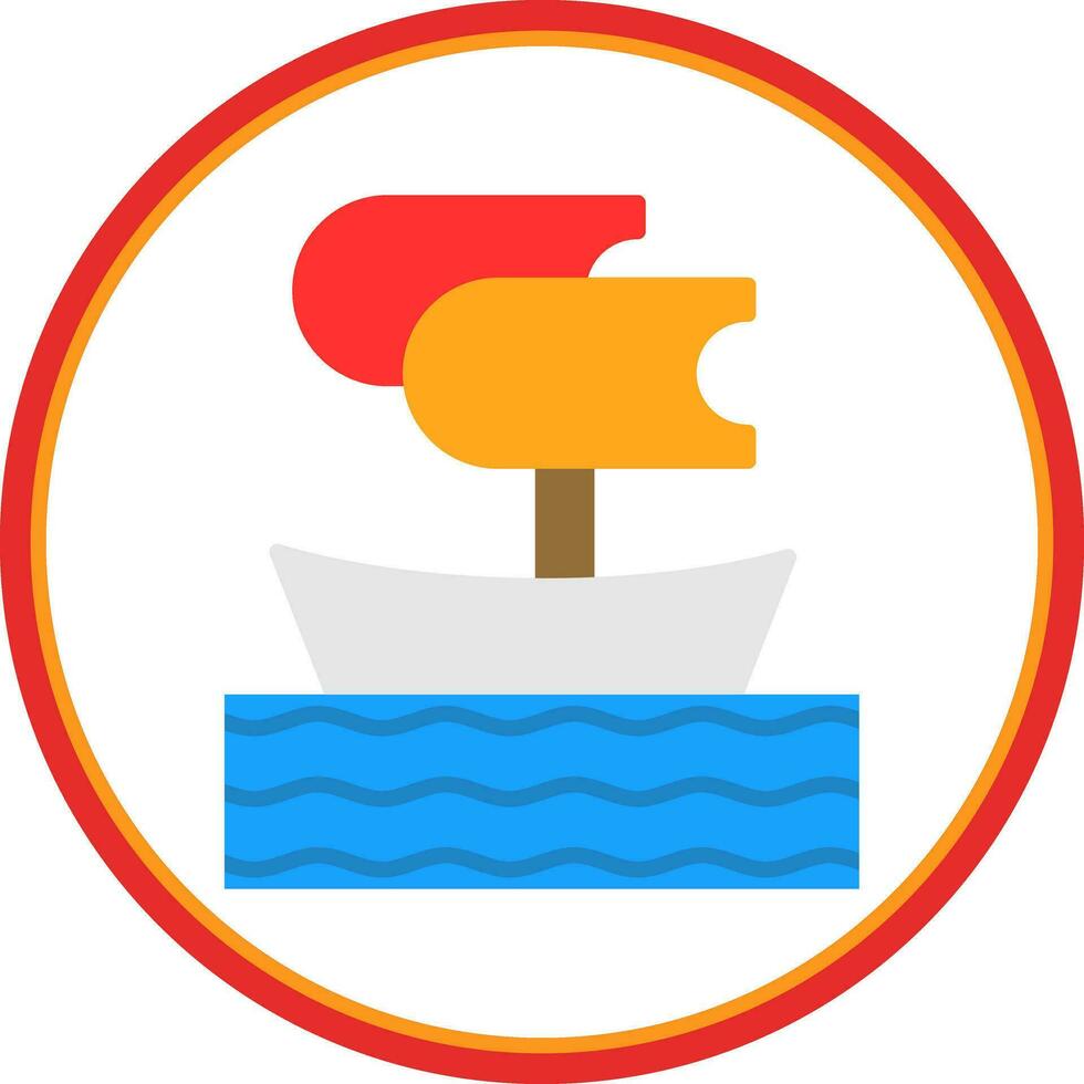 Trireme Vector Icon Design