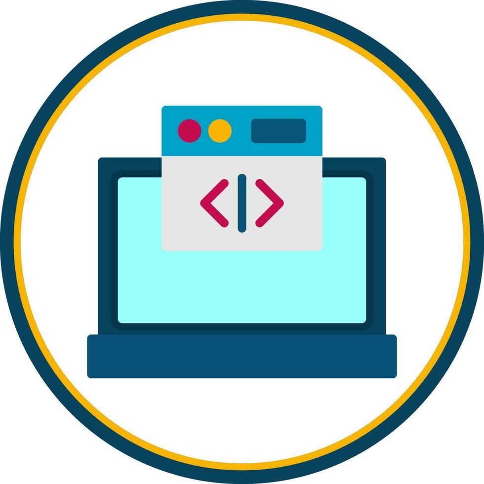 Web coding Vector Icon Design