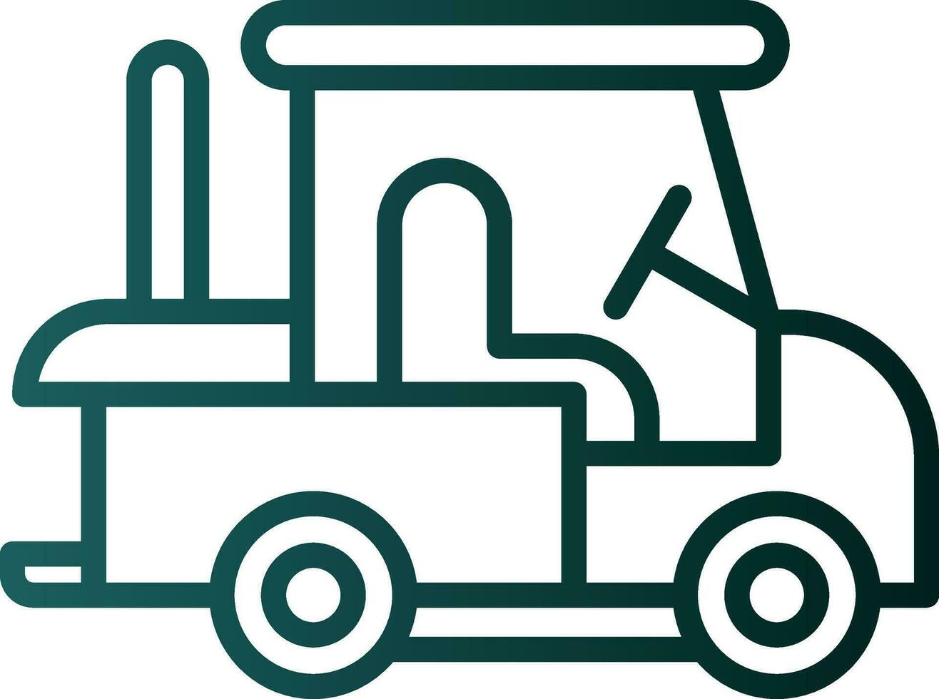 Golf cart Vector Icon Design