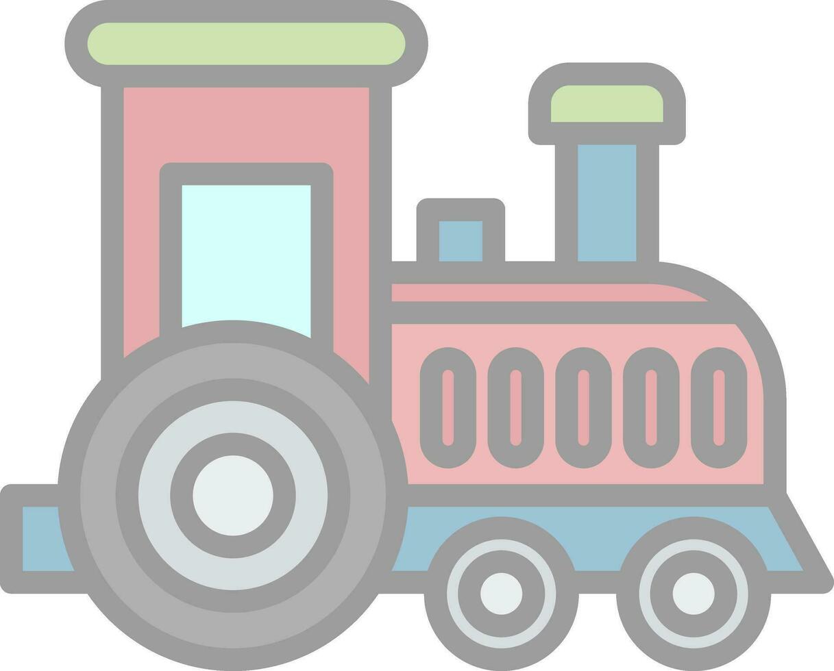 Toy train Vector Icon Design