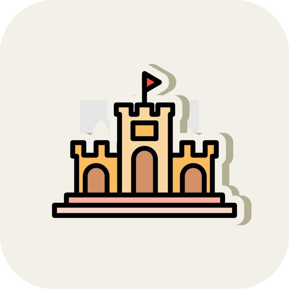 Sand castle Vector Icon Design