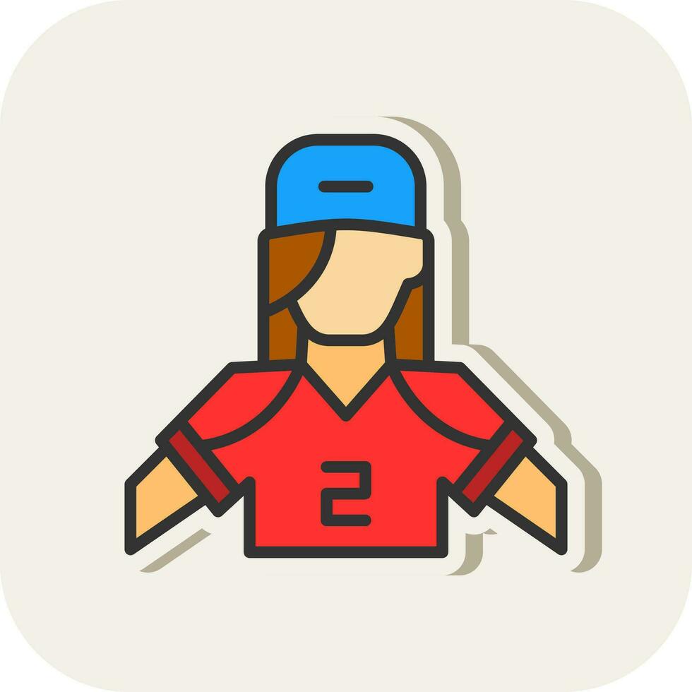 Woman player Vector Icon Design