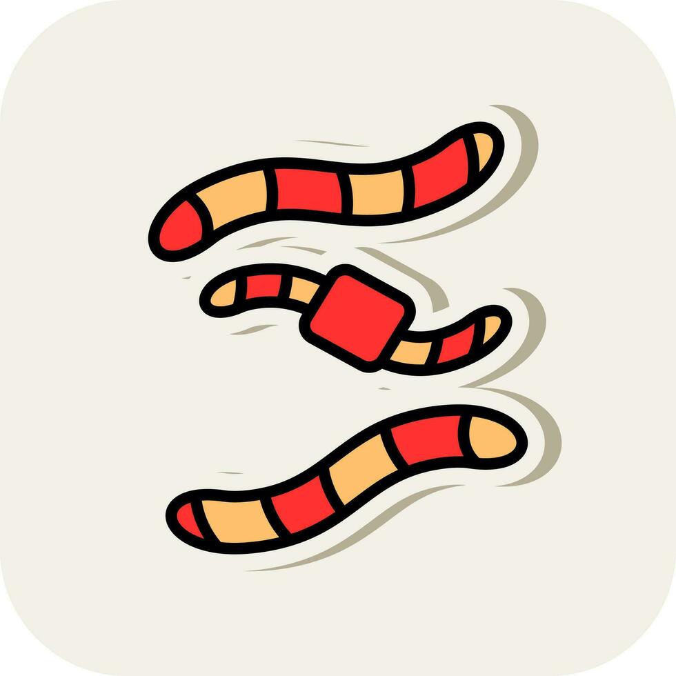 Worm Vector Icon Design
