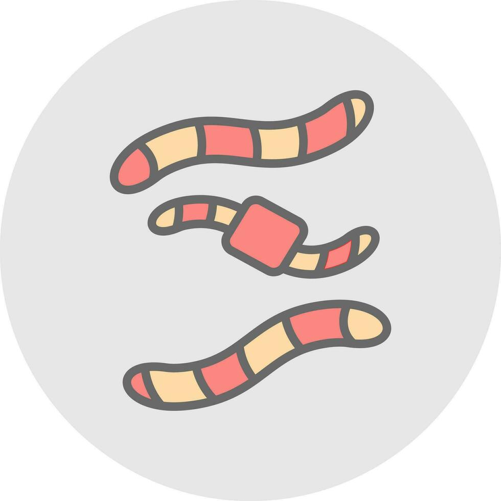 Worm Vector Icon Design