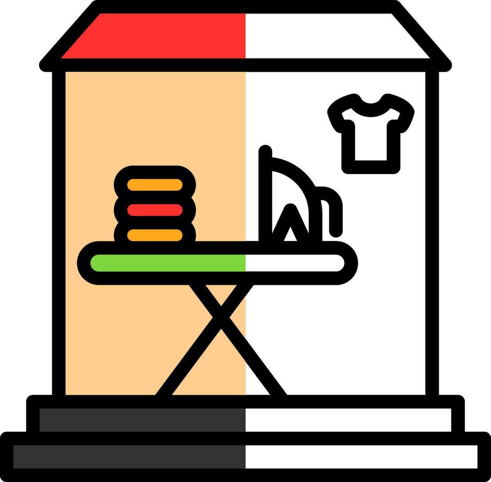 Laundry shop Vector Icon Design