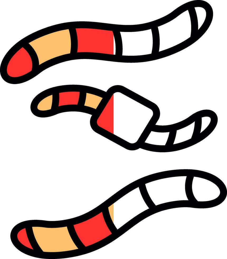 Worm Vector Icon Design