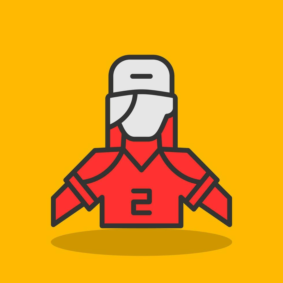 Woman player Vector Icon Design