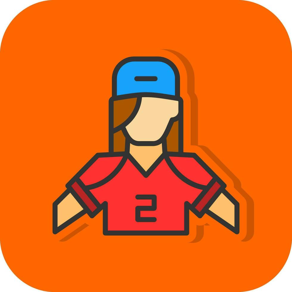 mujer jugador vector icono diseño