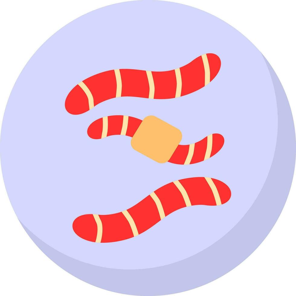 Worm Vector Icon Design