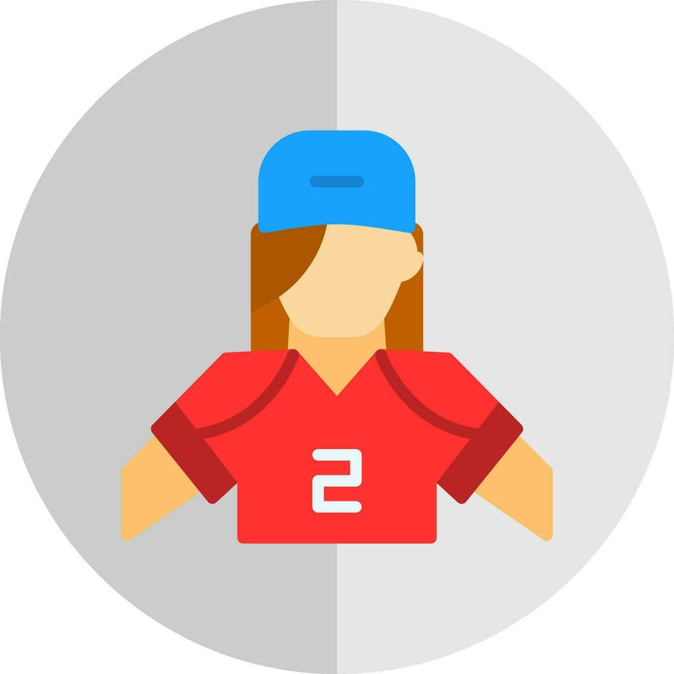 Woman player Vector Icon Design