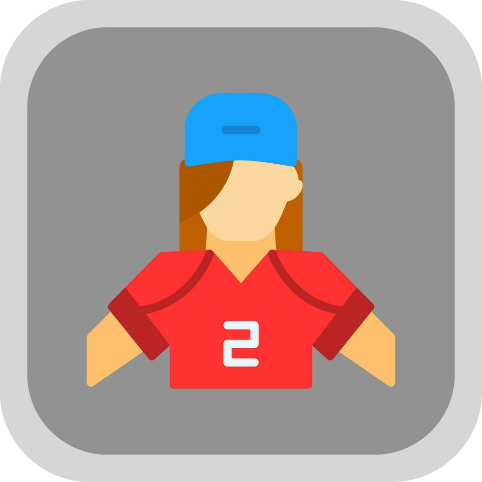 Woman player Vector Icon Design