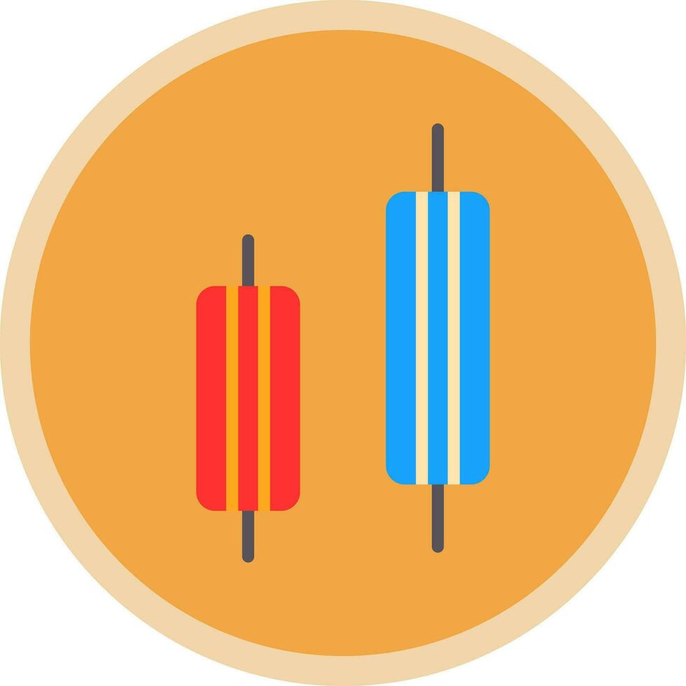 Bearish engulfing Vector Icon Design