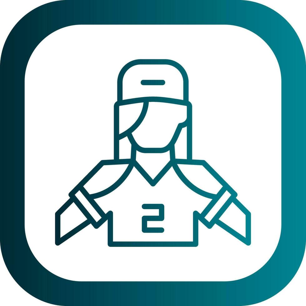Woman player Vector Icon Design