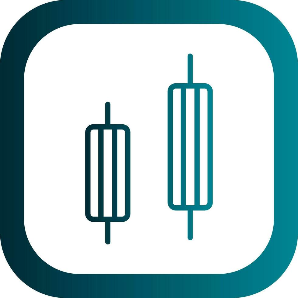 Bearish engulfing Vector Icon Design