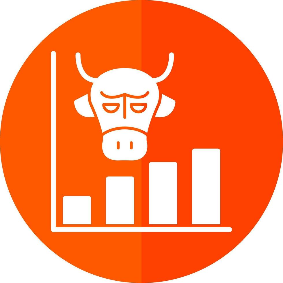 diseño de icono de vector de mercado alcista