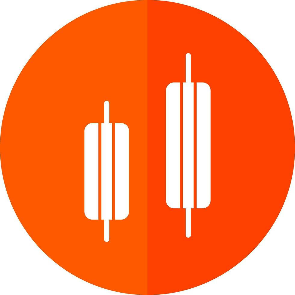 Bearish engulfing Vector Icon Design