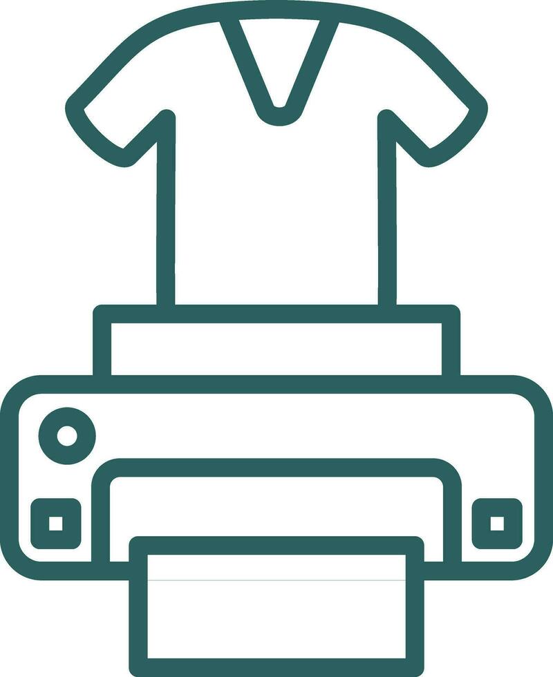 Dtg printer Vector Icon Design