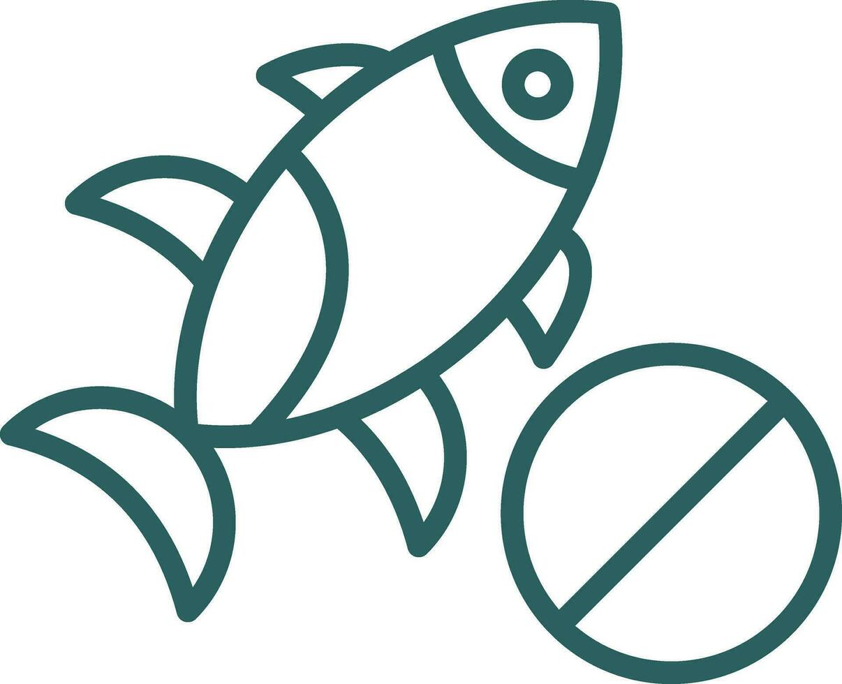 No fishing Vector Icon Design