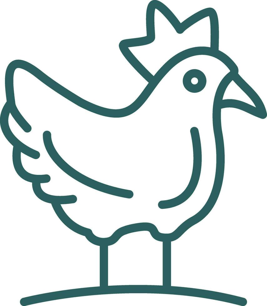 Hen Vector Icon Design