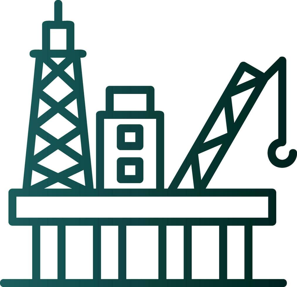 Oil platform Vector Icon Design