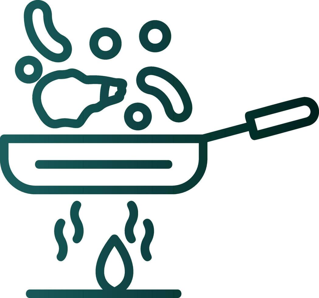 Stir fry Vector Icon Design