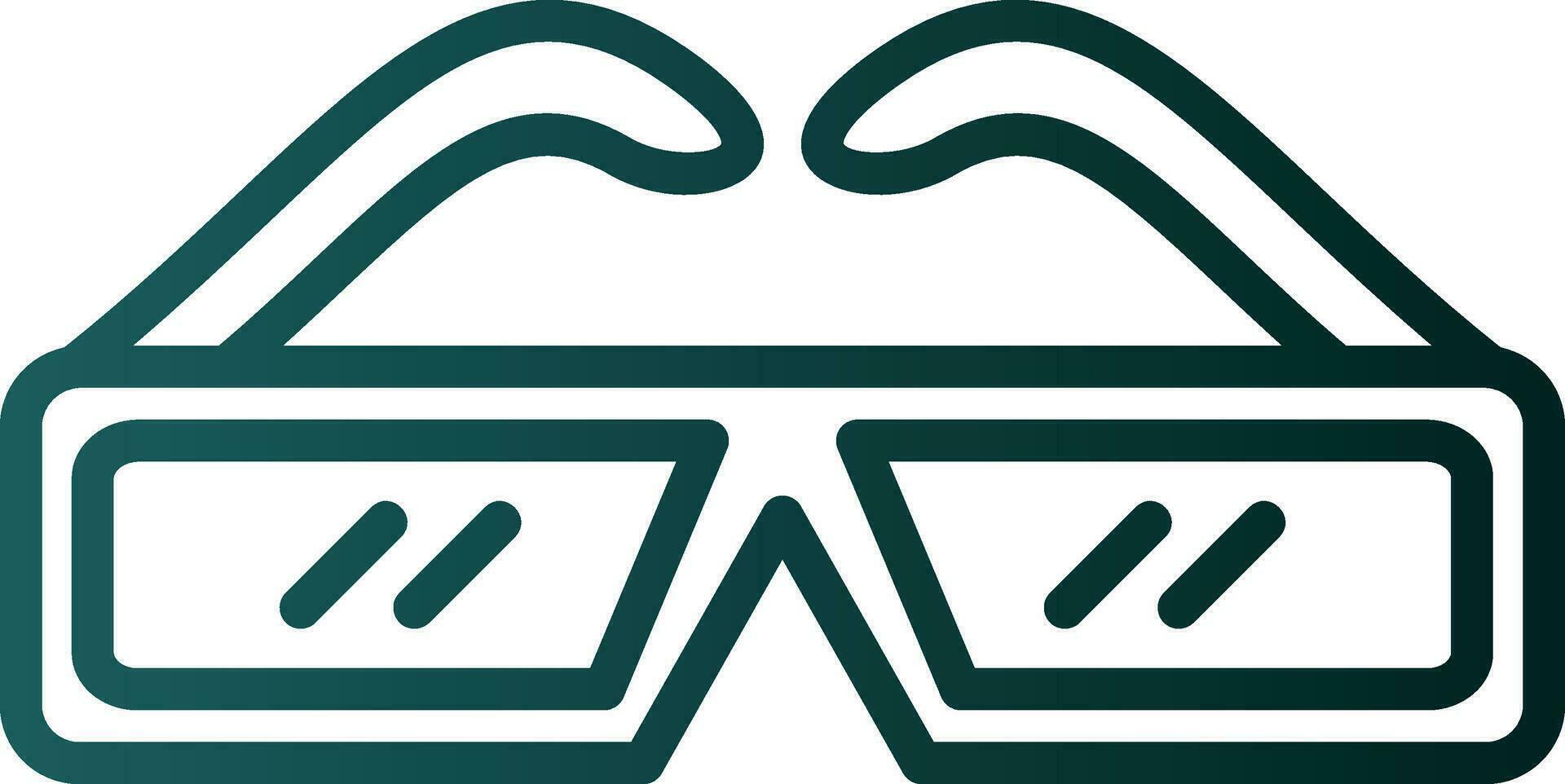 3d glasses Vector Icon Design