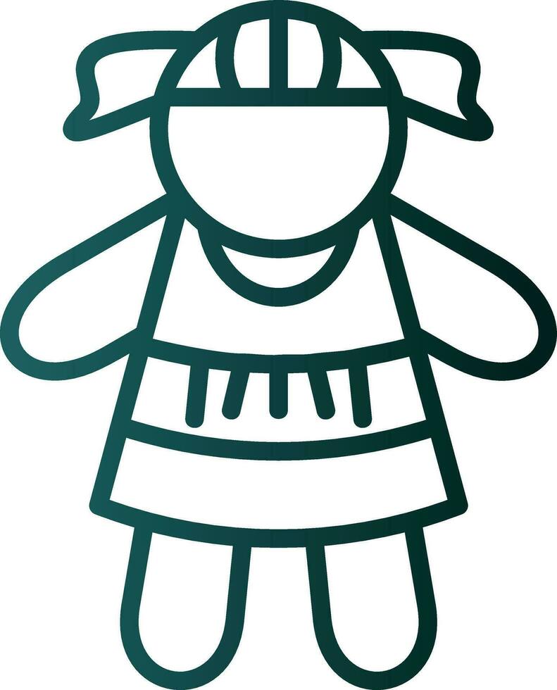 diseño de icono de vector de muñeca