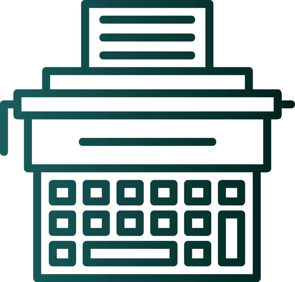 Typewriter Vector Icon Design